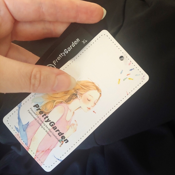 NWT Prettygarden Black One Shoulder Ruched Cocktail Formal Knee Midi Dress XL - Picture 14 of 16